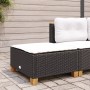 Taburete de jardín y cojín ratán sintético negro 63,5x56x32 cm de , Otomanas de exterior - Ref: Foro24-365911, Precio: 62,51 ...
