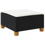 Taburete de jardín y cojín ratán sintético negro 63,5x56x32 cm de , Otomanas de exterior - Ref: Foro24-365911, Precio: 62,51 ...