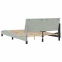 Estructura de cama con cabecero terciopelo gris claro 140x190cm de , Camas y somieres - Ref: Foro24-3207849, Precio: 190,87 €...
