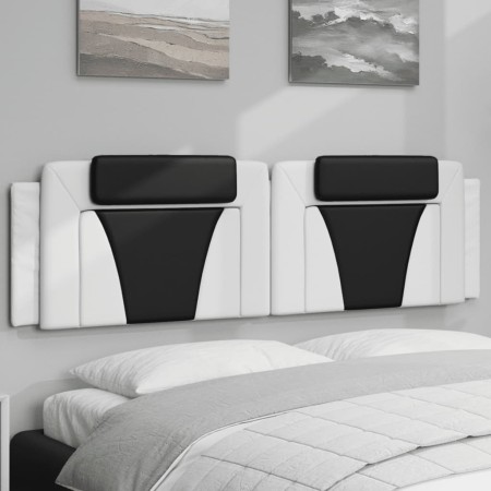 Cabecero de cama acolchado cuero sintético blanco negro 180 cm de , Cabeceros y pies de cama - Ref: Foro24-374810, Precio: 70...