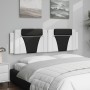 Cabecero de cama acolchado cuero sintético blanco negro 180 cm de , Cabeceros y pies de cama - Ref: Foro24-374810, Precio: 70...