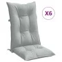 Cojines para silla respaldo alto 6 uds tela gris claro melange de , Cojines para sillas y sofás - Ref: Foro24-4002348, Precio...