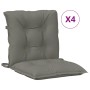 Cojines para silla respaldo bajo 4 ud tela gris oscuro melange de , Cojines para sillas y sofás - Ref: Foro24-4002383, Precio...