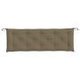 Cojín para banco de jardín tela gris taupe melange 150x50x7 cm de , Cojines para sillas y sofás - Ref: Foro24-4002561, Precio...