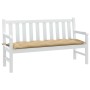 Cojín para banco de jardín tela beige melange 150x50x7 cm de , Cojines para sillas y sofás - Ref: Foro24-4002556, Precio: 32,...