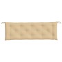 Cojín para banco de jardín tela beige melange 150x50x7 cm de , Cojines para sillas y sofás - Ref: Foro24-4002556, Precio: 32,...