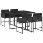 Set de muebles jardín 5 pzas con cojines ratán sintético negro de , Conjuntos de jardín - Ref: Foro24-3278022, Precio: 261,88...