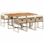 Set comedor de jardín 7 pzas con cojines ratán sintético beige de , Conjuntos de jardín - Ref: Foro24-3278043, Precio: 423,69...