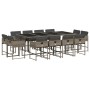 Set comedor de jardín con cojines 13 pzas ratán sintético gris de , Conjuntos de jardín - Ref: Foro24-3278167, Precio: 729,68...