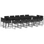 Set comedor de jardín con cojines 15 pzas ratán sintético negro de , Conjuntos de jardín - Ref: Foro24-3278178, Precio: 828,6...