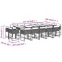 Set comedor de jardín con cojines 15 pzas ratán sintético negro de , Conjuntos de jardín - Ref: Foro24-3278178, Precio: 828,6...