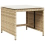 Set comedor de jardín 9 pzas con cojines ratán sintético beige de , Conjuntos de jardín - Ref: Foro24-3277911, Precio: 379,07...