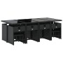 Set comedor de jardín con cojines 13 pzas ratán sintético negro de , Conjuntos de jardín - Ref: Foro24-3277926, Precio: 704,5...