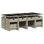 Set comedor jardín y cojines 13 pzas ratán sintético gris claro de , Conjuntos de jardín - Ref: Foro24-3277930, Precio: 687,6...
