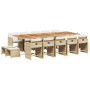 Set comedor de jardín con cojines 15 pzas ratán sintético beige de , Conjuntos de jardín - Ref: Foro24-3277947, Precio: 853,5...