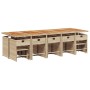 Set comedor de jardín con cojines 15 pzas ratán sintético beige de , Conjuntos de jardín - Ref: Foro24-3277947, Precio: 853,5...
