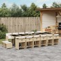 Set comedor de jardín 17 pzas con cojines ratán sintético beige de , Conjuntos de jardín - Ref: Foro24-3277953, Precio: 938,9...