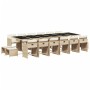 Set comedor de jardín 17 pzas con cojines ratán sintético beige de , Conjuntos de jardín - Ref: Foro24-3277953, Precio: 938,9...