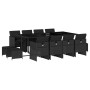 Set comedor de jardín con cojines 13 pzas ratán sintético negro de , Conjuntos de jardín - Ref: Foro24-3277746, Precio: 772,2...
