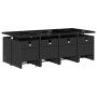 Set comedor de jardín con cojines 13 pzas ratán sintético negro de , Conjuntos de jardín - Ref: Foro24-3277746, Precio: 772,2...