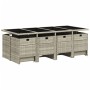 Set comedor jardín y cojines 13 pzas ratán sintético gris claro de , Conjuntos de jardín - Ref: Foro24-3277750, Precio: 789,1...