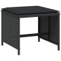 Taburetes de jardín con cojines 4 uds ratán PE negro 40x40x35cm de , Otomanas de exterior - Ref: Foro24-4007484, Precio: 85,5...