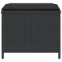 Taburetes de jardín con cojines 4 uds ratán PE negro 40x40x35cm de , Otomanas de exterior - Ref: Foro24-4007484, Precio: 85,5...