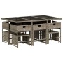 Set de comedor de jardín 11 pzas y cojines ratán sintético gris de , Conjuntos de jardín - Ref: Foro24-3278095, Precio: 494,1...