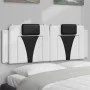 Gepolstertes Kopfteil aus weißem und schwarzem Kunstleder, 140 cm. von , Kopf- und Fußteile - Ref: Foro24-374796, Preis: 60,2...