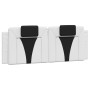 Cabecero de cama acolchado cuero sintético blanco negro 140 cm de , Cabeceros y pies de cama - Ref: Foro24-374796, Precio: 63...