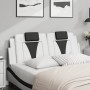 Cabecero de cama acolchado cuero sintético blanco negro 140 cm de , Cabeceros y pies de cama - Ref: Foro24-374796, Precio: 63...