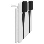 Cabecero de cama acolchado cuero sintético blanco negro 140 cm de , Cabeceros y pies de cama - Ref: Foro24-374796, Precio: 63...