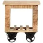 Mesa auxiliar con ruedas madera de mango rugosa 40x40x42 cm de vidaXL, Mesas auxiliares - Ref: Foro24-320936, Precio: 102,64 ...