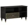 Mueble de TV madera maciza de mango 80x33x46 cm de , Almacenamiento para CD y DVD - Ref: Foro24-358337, Precio: 54,68 €, Desc...