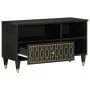 Mueble de TV madera maciza de mango 80x33x46 cm de , Almacenamiento para CD y DVD - Ref: Foro24-358337, Precio: 54,68 €, Desc...