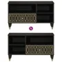 Mueble de TV madera maciza de mango 80x33x46 cm de , Almacenamiento para CD y DVD - Ref: Foro24-358337, Precio: 54,68 €, Desc...