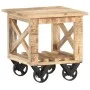 Mesa auxiliar con ruedas madera de mango rugosa 40x40x42 cm de vidaXL, Mesas auxiliares - Ref: Foro24-320936, Precio: 102,64 ...