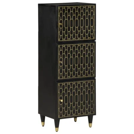 Aparador alto madera maciza de mango 40x33x110 cm de , Almacenamiento para CD y DVD - Ref: Foro24-358349, Precio: 126,13 €, D...