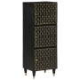 Aparador alto madera maciza de mango 40x33x110 cm de , Almacenamiento para CD y DVD - Ref: Foro24-358349, Precio: 124,51 €, D...