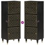 Aparador alto madera maciza de mango 40x33x110 cm de , Almacenamiento para CD y DVD - Ref: Foro24-358349, Precio: 124,51 €, D...