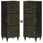 Aparador alto madera maciza de mango 40x33x110 cm de , Almacenamiento para CD y DVD - Ref: Foro24-358349, Precio: 126,13 €, D...