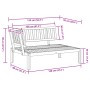 Sofá de esquina de palets para jardín madera maciza de acacia de , Sofás de exterior - Ref: Foro24-365849, Precio: 165,17 €, ...