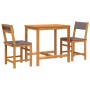 Juego de balcón con cojines 3 piezas madera maciza de acacia de , Conjuntos de jardín - Ref: Foro24-365856, Precio: 161,09 €,...