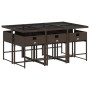 Set comedor de jardín 7 pzas con cojines ratán sintético marrón de , Conjuntos de jardín - Ref: Foro24-3278036, Precio: 403,6...