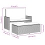 Banco de jardín con cojines y reposapiés ratán sintético gris de , Bancos de jardín - Ref: Foro24-368412, Precio: 263,05 €, D...