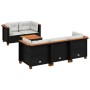 Set de sofás de jardín 6 piezas y cojines ratán sintético negro de , Conjuntos de jardín - Ref: Foro24-3261731, Precio: 429,3...