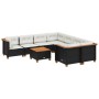Set de sofás de jardín 8 piezas y cojines ratán sintético negro de , Conjuntos de jardín - Ref: Foro24-3261773, Precio: 599,1...