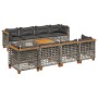 Set de muebles de jardín 9 pzas y cojines ratán sintético gris de , Conjuntos de jardín - Ref: Foro24-3261771, Precio: 736,25...