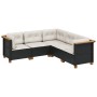 Set de muebles de jardín 5 pzas y cojines ratán sintético negro de , Conjuntos de jardín - Ref: Foro24-3261821, Precio: 352,9...