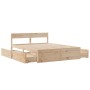 Estructura cama con cajones madera de pino maciza 140x200 cm de , Camas y somieres - Ref: Foro24-3282348, Precio: 273,75 €, D...